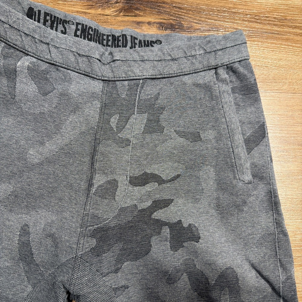 Levis Engineered Jeans Men's MEDIUM Knit Camo Joggers Stretch Gray Portugal LEJ - Picture 6 of 12